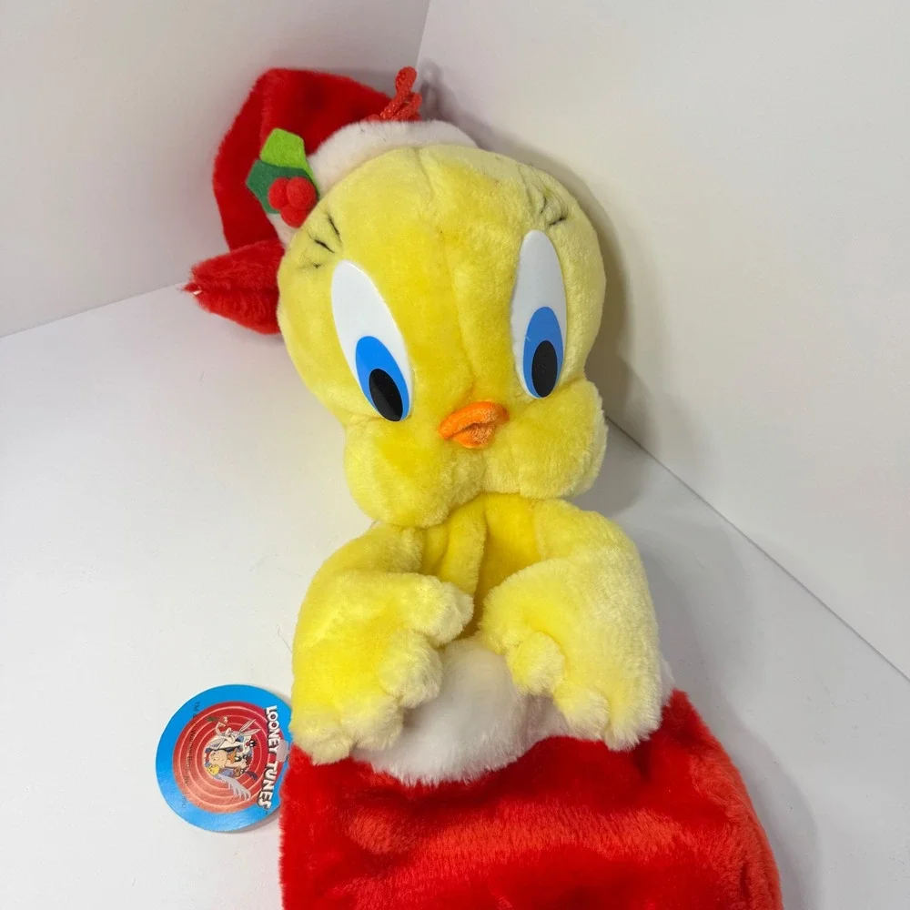 Vintage 1991 Looney Tunes Tweety Bird Plush Christmas Stocking Warner Bros 25